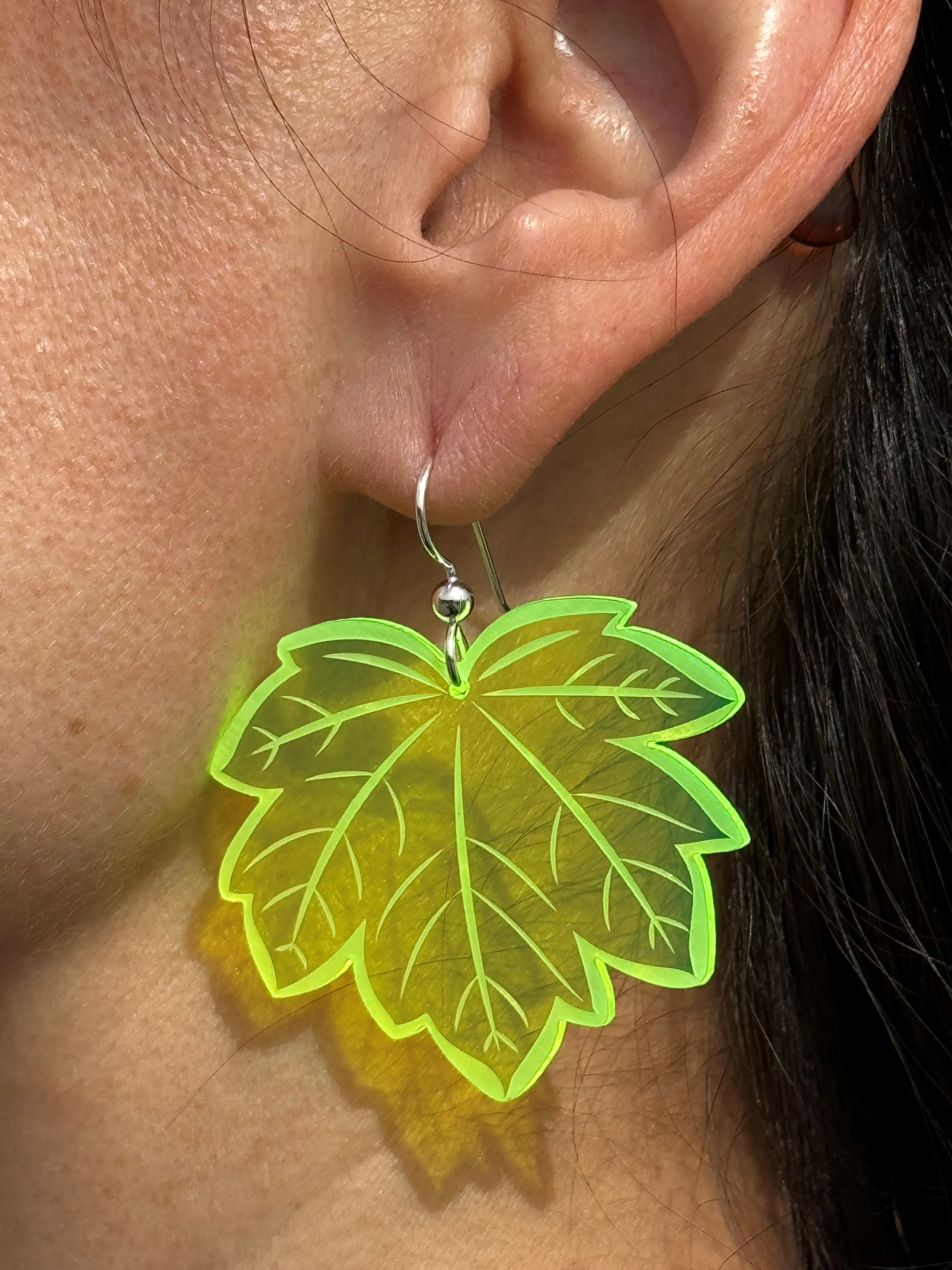 S’áxt’ (Devil's Club) Earrings with Argentium® Silver Ear Wire - Image 3
