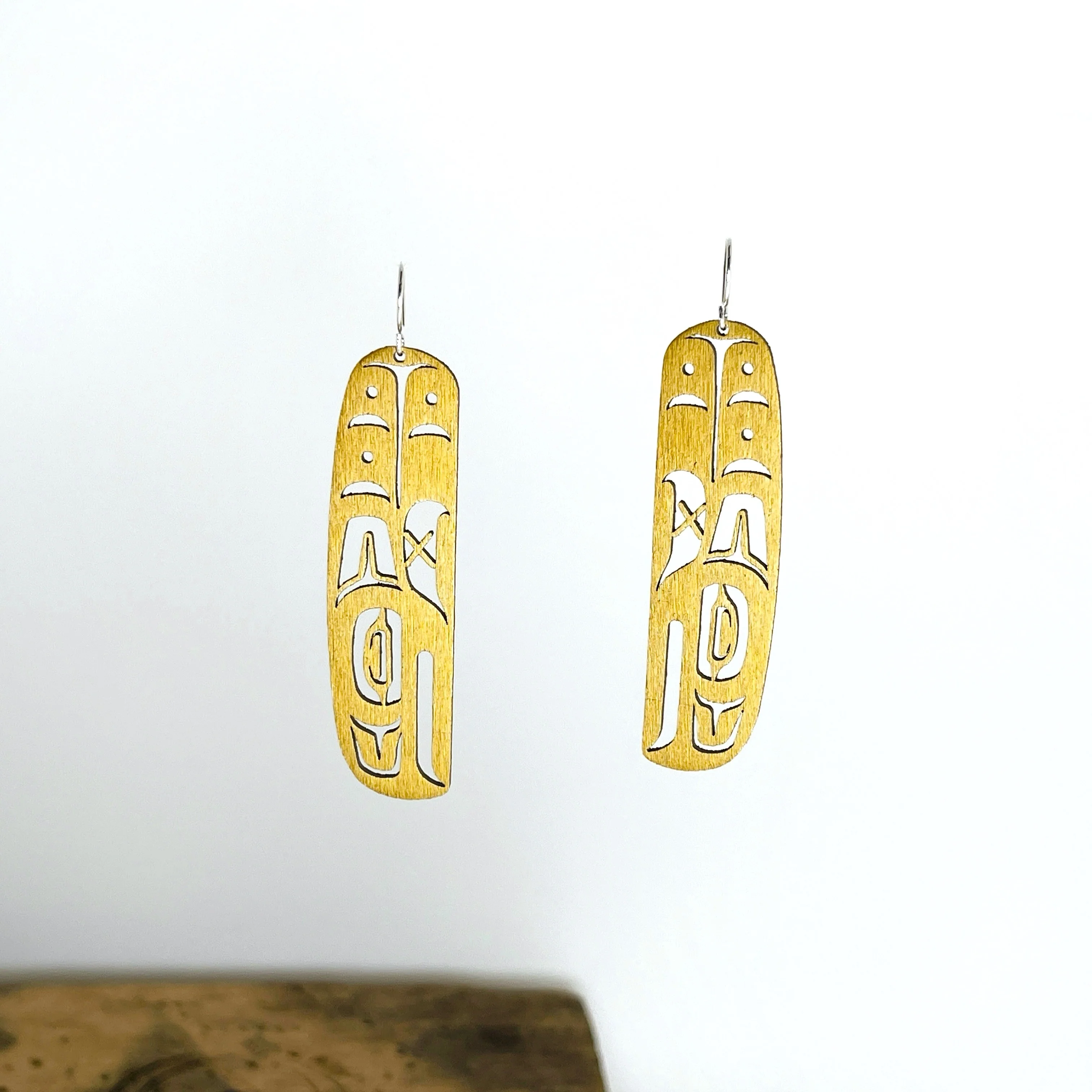 Diving Raven Earrings - Aluminum - Image 4