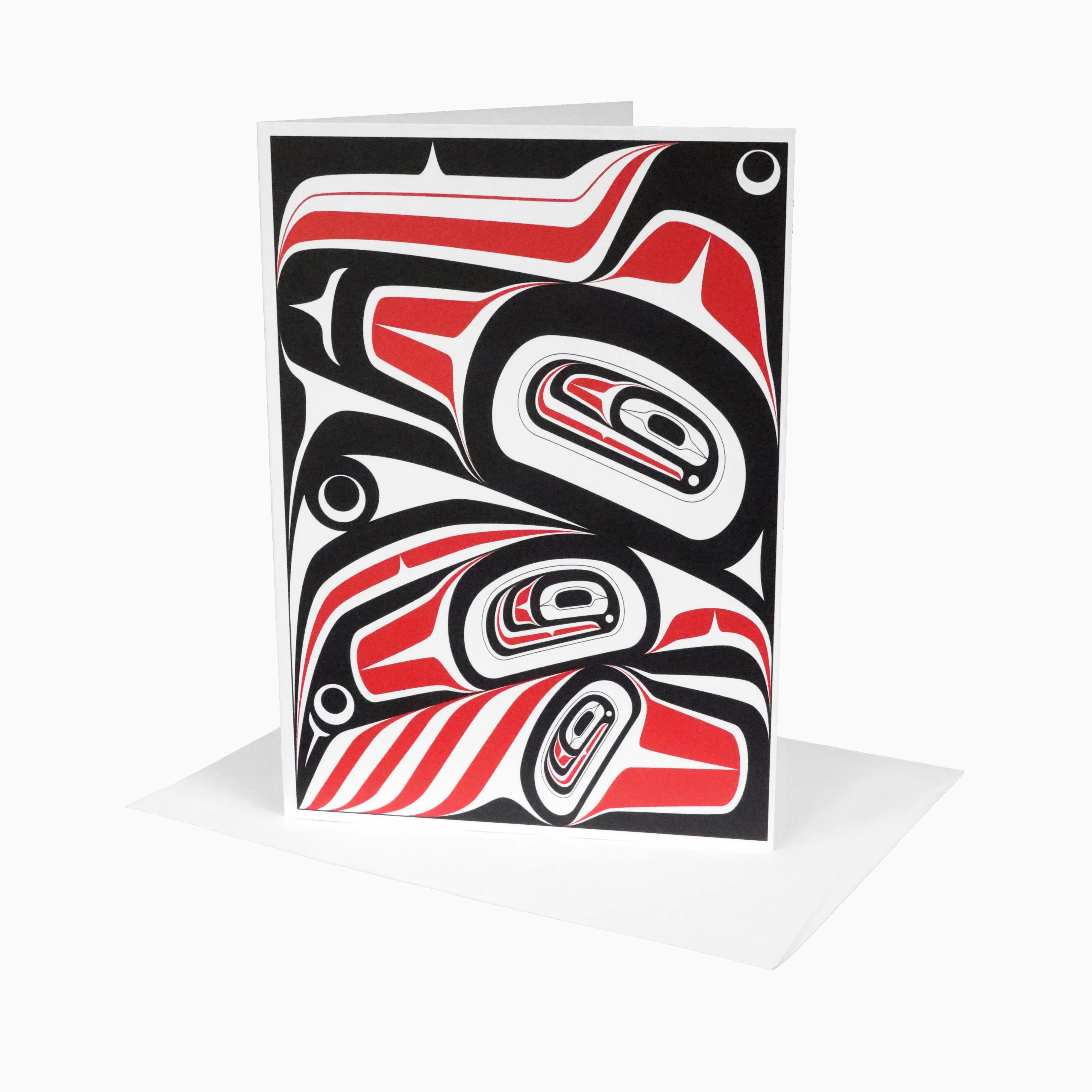 Transforming Raven Red Note Card